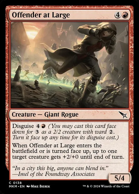 Offender at Large, Magic card MKM 138 — Murders at Karlov Manor set