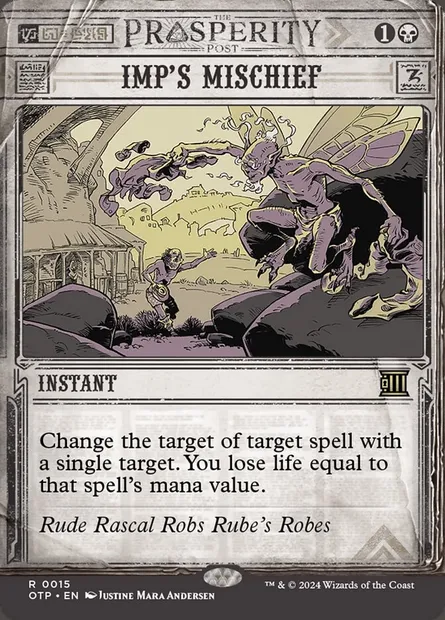 Imp's Mischief, Magic card OTP 15 — Breaking News set