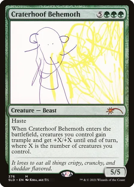 Béhémoth caveur de cratères, carte Magic SLD 376 — extension Secret Lair Drop