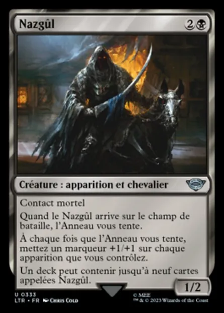 Nazgûl, carte Magic LTR 333 — extension Le Seigneur des Anneaux : chroniques de la Terre du Milieu