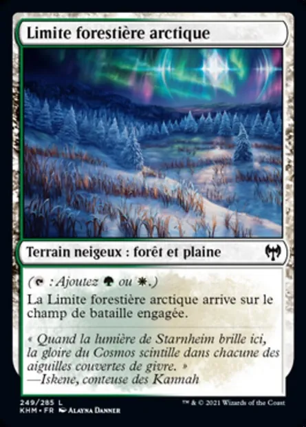 Limite forestière arctique, carte Magic KHM 249 — extension Kaldheim