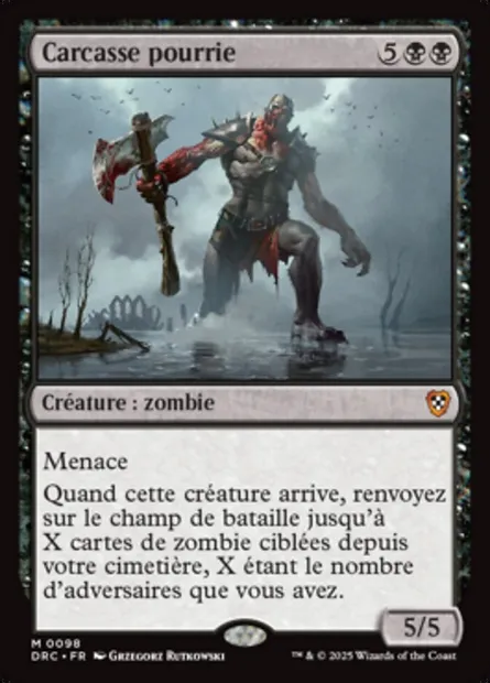 Carcasse pourrie, carte Magic DRC 98 — extension Aetherdrift Commander