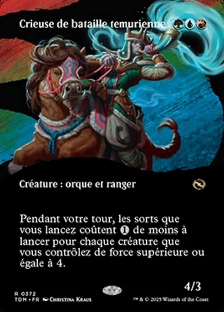 Crieuse de bataille temurienne, carte Magic TDM 372 — extension Tarkir: Dragonstorm