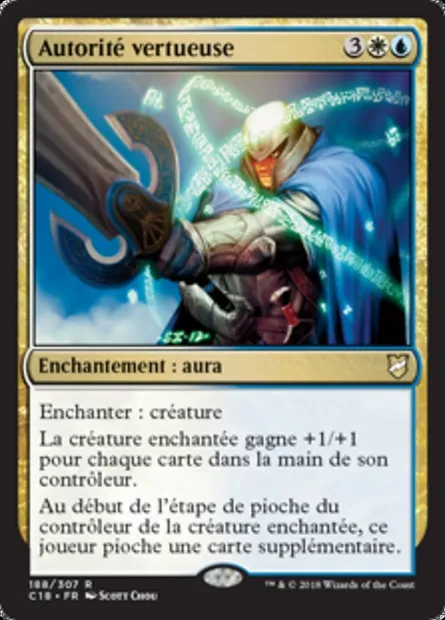 Autorité vertueuse, carte Magic C18 188 — extension Commander 2018