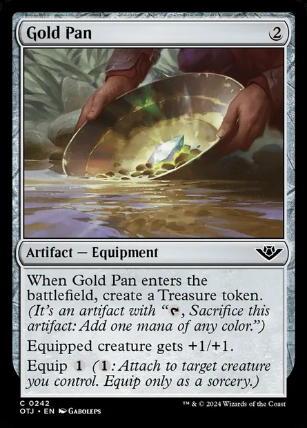 Gold Pan, Magic card OTJ 242 — Outlaws of Thunder Junction set