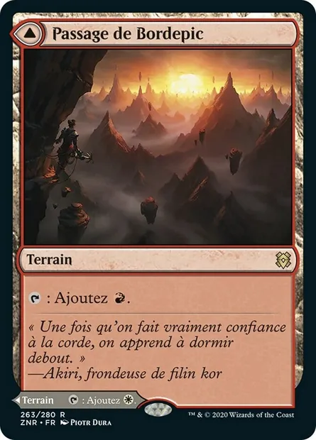 Passage de Bordepic // Passage de Bordepile, carte Magic ZNR 263 — extension Renaissance de Zendikar