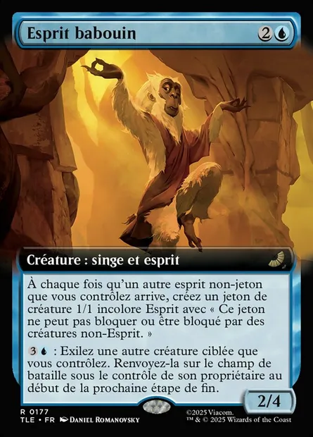 Esprit babouin, carte Magic TLE 177 — extension Avatar: The Last Airbender Eternal