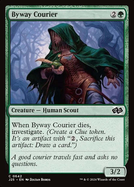 Byway Courier, Magic card J25 642 — Foundations Jumpstart set