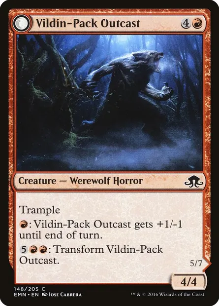 Vildin-Pack Outcast // Dronepack Kindred, Magic card EMN 148 — Eldritch Moon set