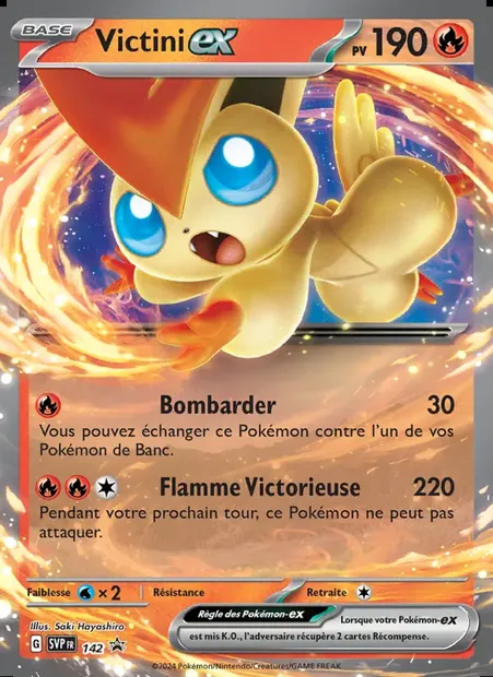 Victini-ex, carte Pokémon PR-SV 142 — extension SVP Black Star Promos