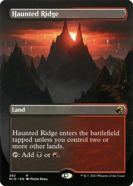 Haunted Ridge, Magic card MID 282 — Innistrad: Midnight Hunt set