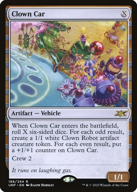Clown Car, carte Magic UNF 186 — extension Unfinity