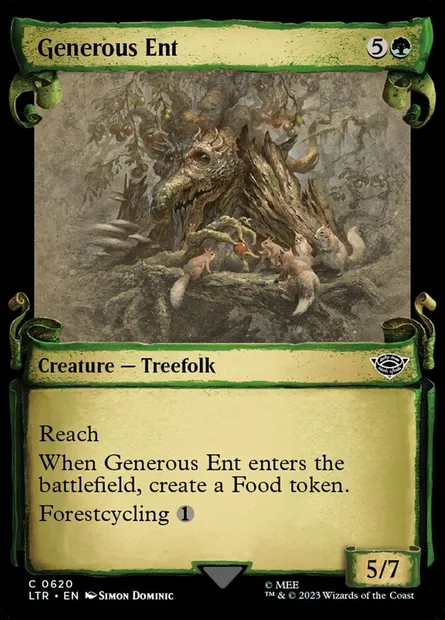 Generous Ent, Magic card LTR 620 — The Lord of the Rings: Tales of Middle-earth set