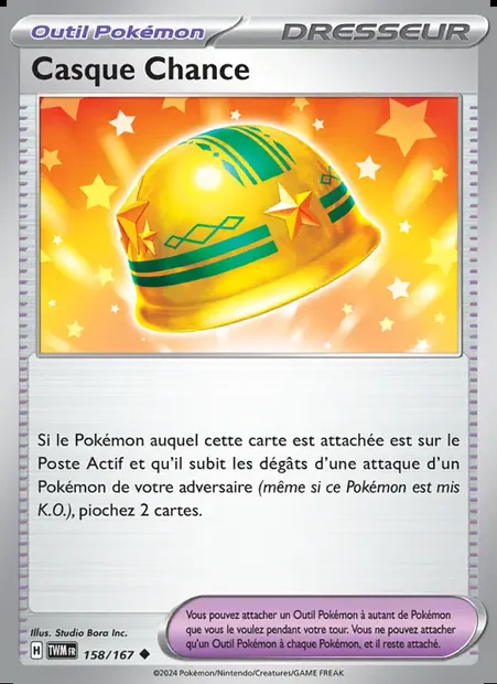 Casque Chance, carte Pokémon TWM 158 — extension Mascarade Crépusculaire