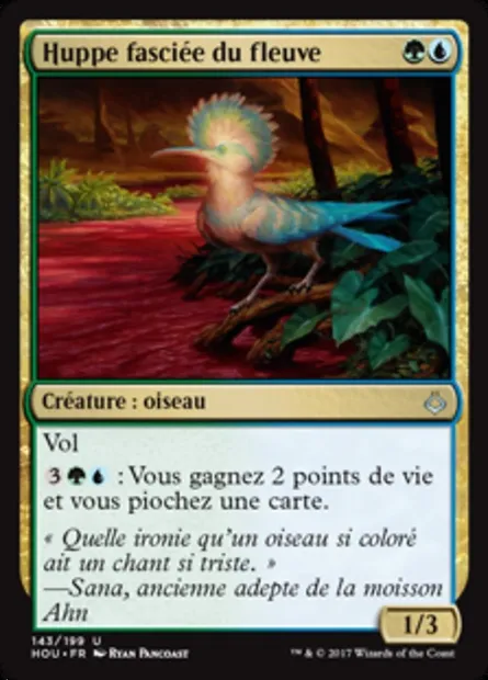 Huppe fasciée du fleuve, carte Magic HOU 143 — extension L’âge de la destruction