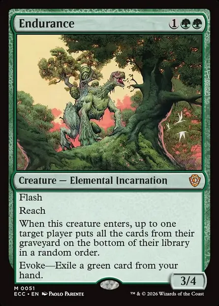 Endurance, Magic card ECC 51 — Lorwyn Eclipsed Commander set