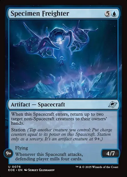 Specimen Freighter, Magic card EOE 76 — Edge of Eternities set
