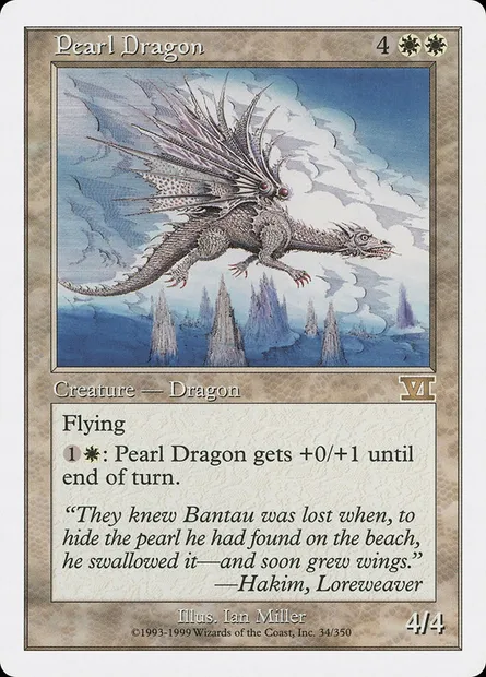 Dragon de la perle, carte Magic 6ED 34 — extension Classic Sixth Edition