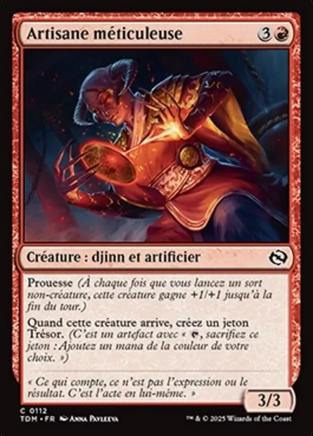 Artisane méticuleuse, carte Magic TDM 112 — extension Tarkir: Dragonstorm