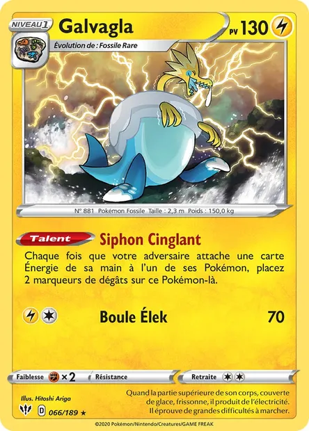 Galvagla, carte Pokémon DAA 66 — extension Ténèbres Embrasées