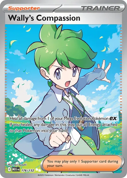 Wally's Compassion, Pokémon card MEG 176 — Mega Evolution set