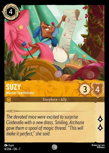 Suzy - Master Seamstress, Disney Lorcana card CH7-008 — Archazia's Island set