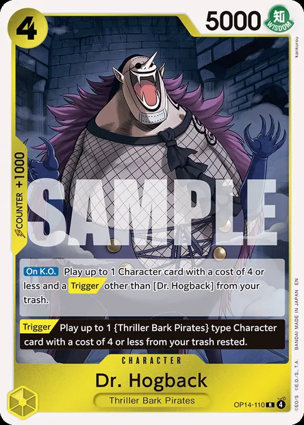 Dr. Hogback, One Piece card OP14-110 — THE AZURE SEA’S SEVEN set