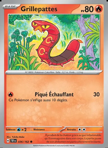 Grillepattes, carte Pokémon TEF 036 — extension Forces Temporelles