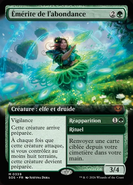 Émérite de l'abondance // Regrowth, carte Magic SOS 339 — extension Secrets of Strixhaven