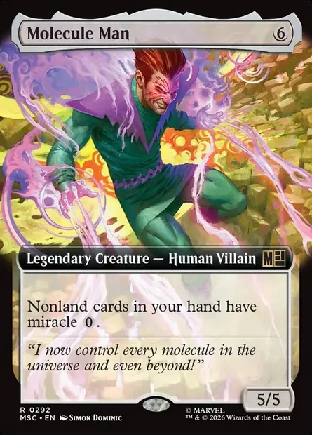 Molecule Man, Magic card MSC 292 — Marvel Super Heroes Commander set