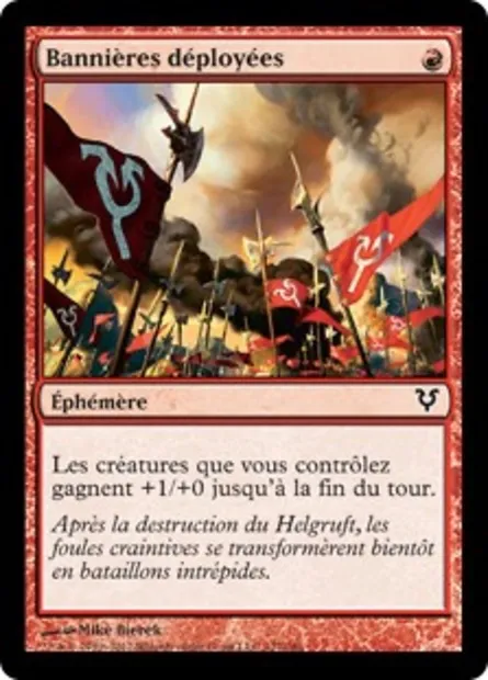 Bannières déployées, carte Magic AVR 127 — extension Avacyn ressuscitée