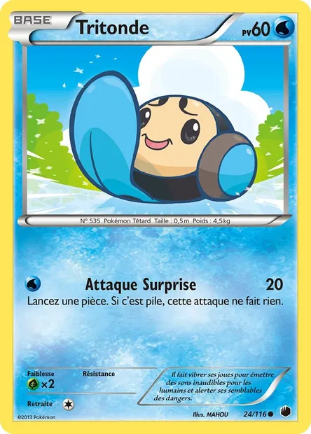 Tritonde, carte Pokémon PLF 24 — extension Glaciation Plasma