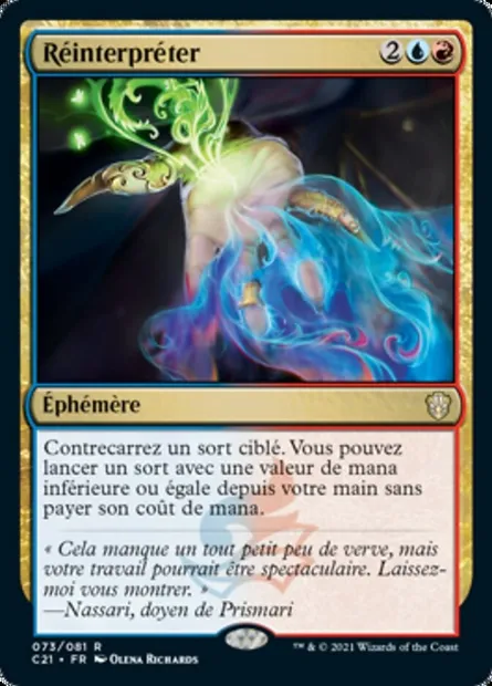 Réinterpréter, carte Magic C21 73 — extension Commander 2021