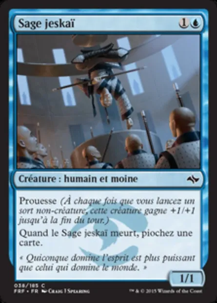 Sage jeskaï, carte Magic FRF 38 — extension Destin reforgé
