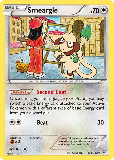 Smeargle, Pokémon card BKT 123 — BREAKthrough set
