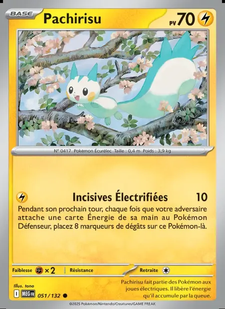 Pachirisu, carte Pokémon MEG 051 — extension Méga-Évolution