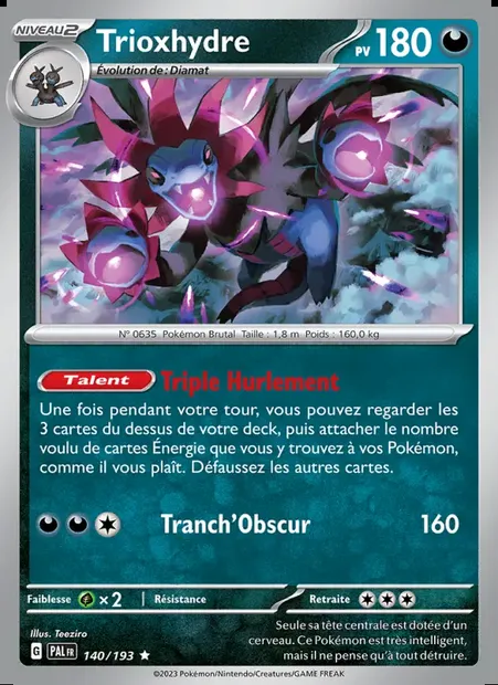 Trioxhydre, carte Pokémon PAL 140 — extension Évolutions à Paldea