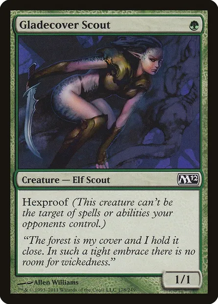 Gladecover Scout, Magic card M12 178 — Magic 2012 set