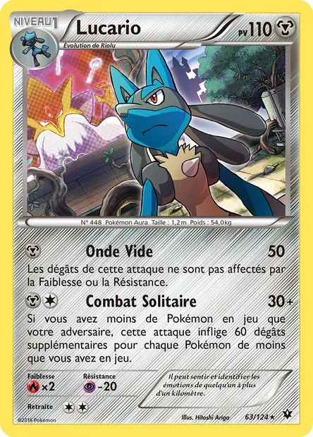 Lucario, carte Pokémon FCO 63 — extension Impact des Destins