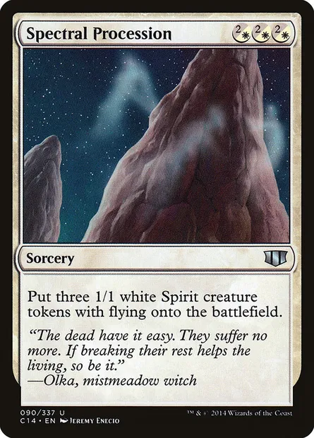 Spectral Procession, Magic card C14 90 — Commander 2014 set