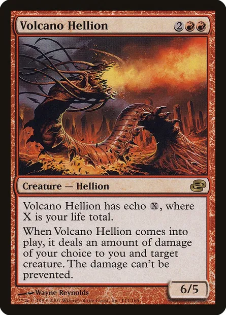 Volcano Hellion, Magic card PLC 111 — Planar Chaos set