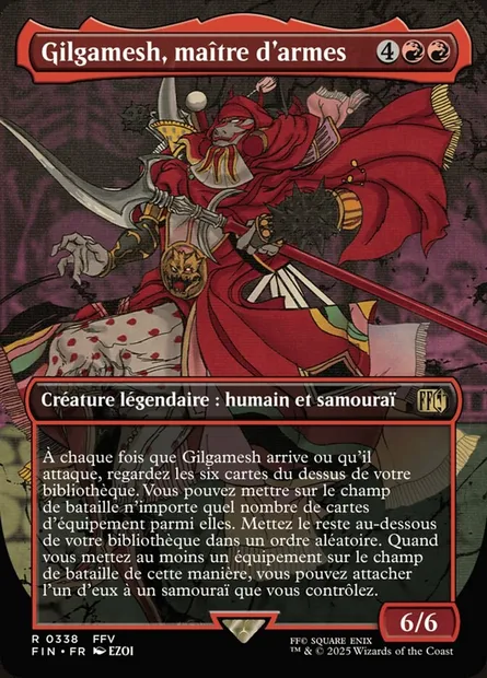 Gilgamesh, maître d'armes, carte Magic FIN 338 — extension Final Fantasy