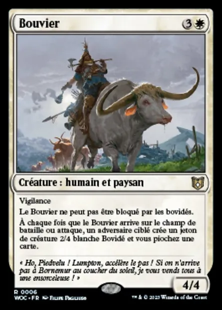 Bouvier, carte Magic WOC 6 — extension Wilds of Eldraine Commander