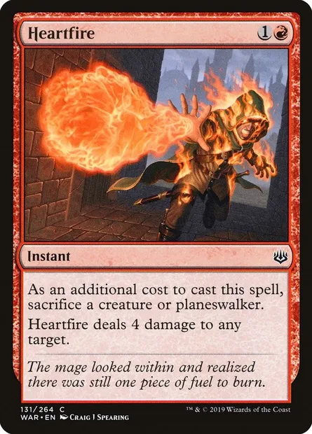 Heartfire, Magic card WAR 131 — War of the Spark set