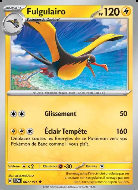 Fulgulairo, carte Pokémon SSP 067 — extension Étincelles Déferlantes