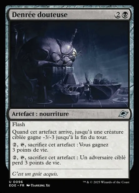 Denrée douteuse, carte Magic EOE 96 — extension Edge of Eternities