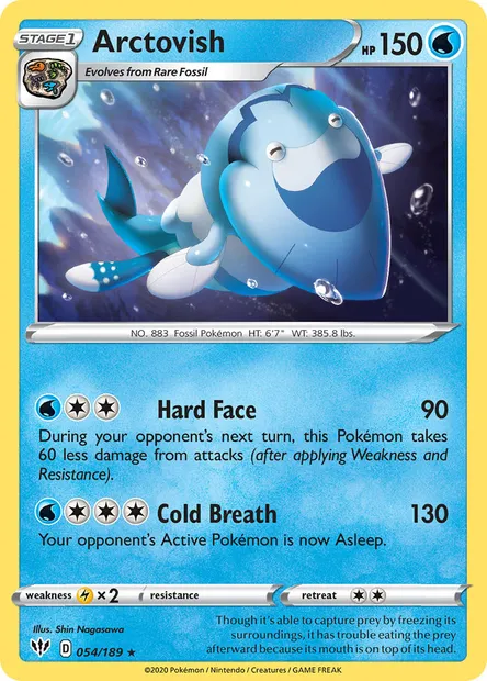 Arctovish, Pokémon card DAA 54 — Darkness Ablaze set