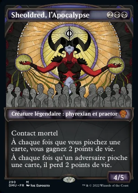 Sheoldred, l'Apocalypse, carte Magic DMU 290 — extension Dominaria Uni