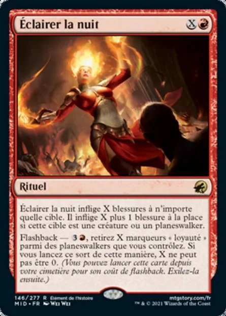 Éclairer la nuit, carte Magic MID 146 — extension Innistrad : chasse de minuit