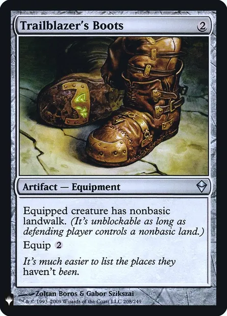 Trailblazer's Boots, Magic card PLST ZEN-208 — The List set